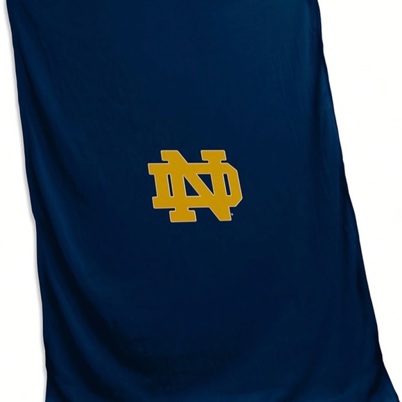 NEW!!! NOTRE DAME FIGHTING IRISH LOGO SWEATSHIRT BLANKET - Picture 1 of 5